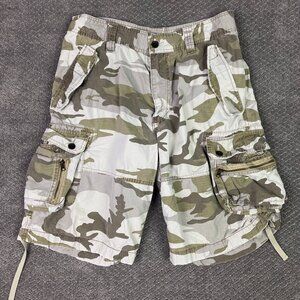 Vintage Y2K NOBO Camo Cargo Shorts Men's 36 No Boundaries Paratrooper Gorpcore